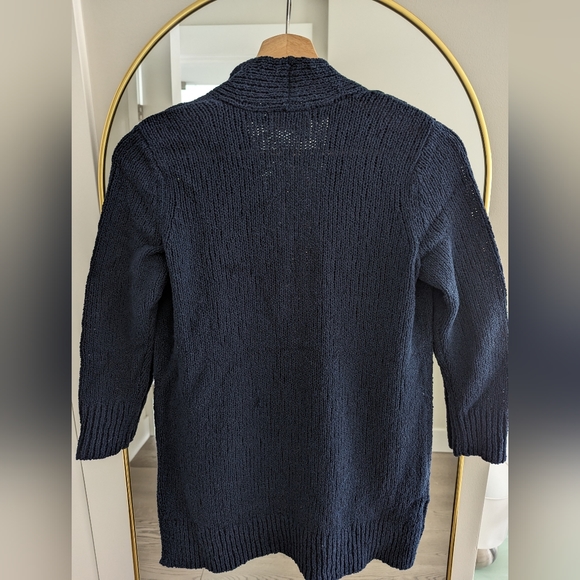 LOFT Dark Navy Blue Knit Yarn Blend Cardigan Sweater XSP BRAND NEW WITH TAGS - Picture 5 of 7